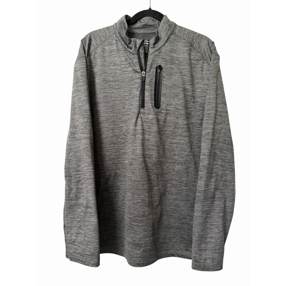 Ben Hogan Men's XL Gray Heather Performance 1/4 Zip Pullover Golf Athletic
